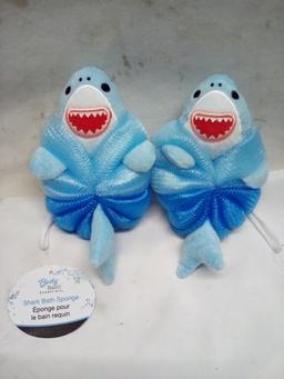 Body Basic Essentials Shark Bath Sponge. Qty 2.