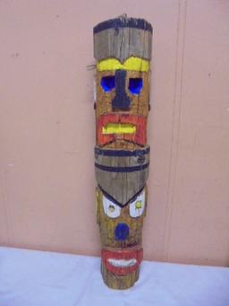 Hand Carved Wooden Totem Pole