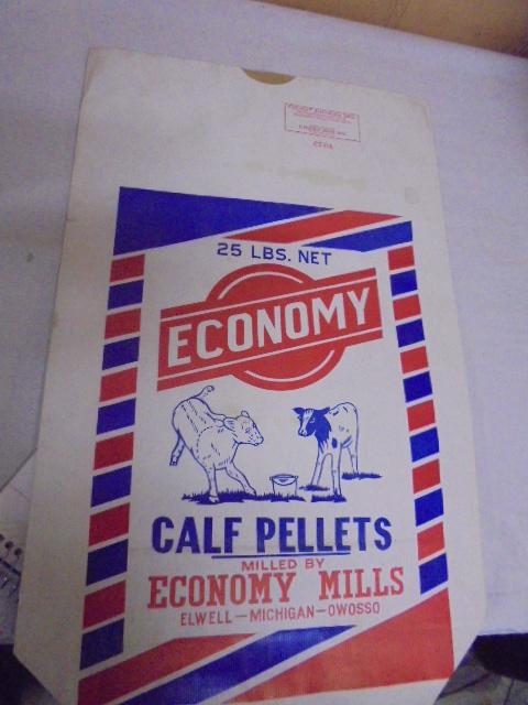 Vintage Economy Mills Calf Pellet Feed Sack