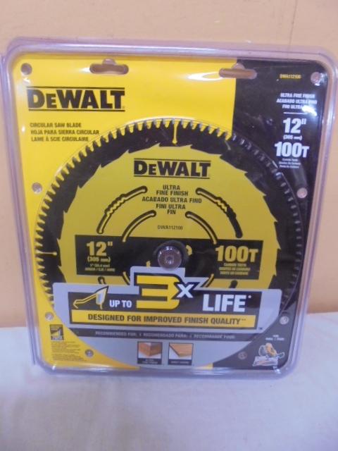 Brand New Dewalt 12in/100 Tooth Saw Blade