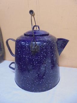 Vintage Graniteware Coffee Pot