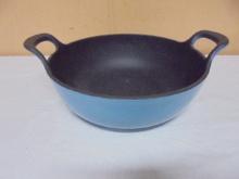 Porcelain Over Cast Iron Double Handled Pot