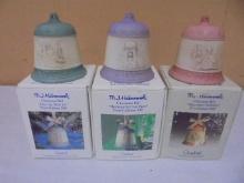 Group of 3 M.J. Hummel Christmas Bell Ornaments