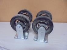 Set of 4 Greeseable 6in Heavy Duty Casters