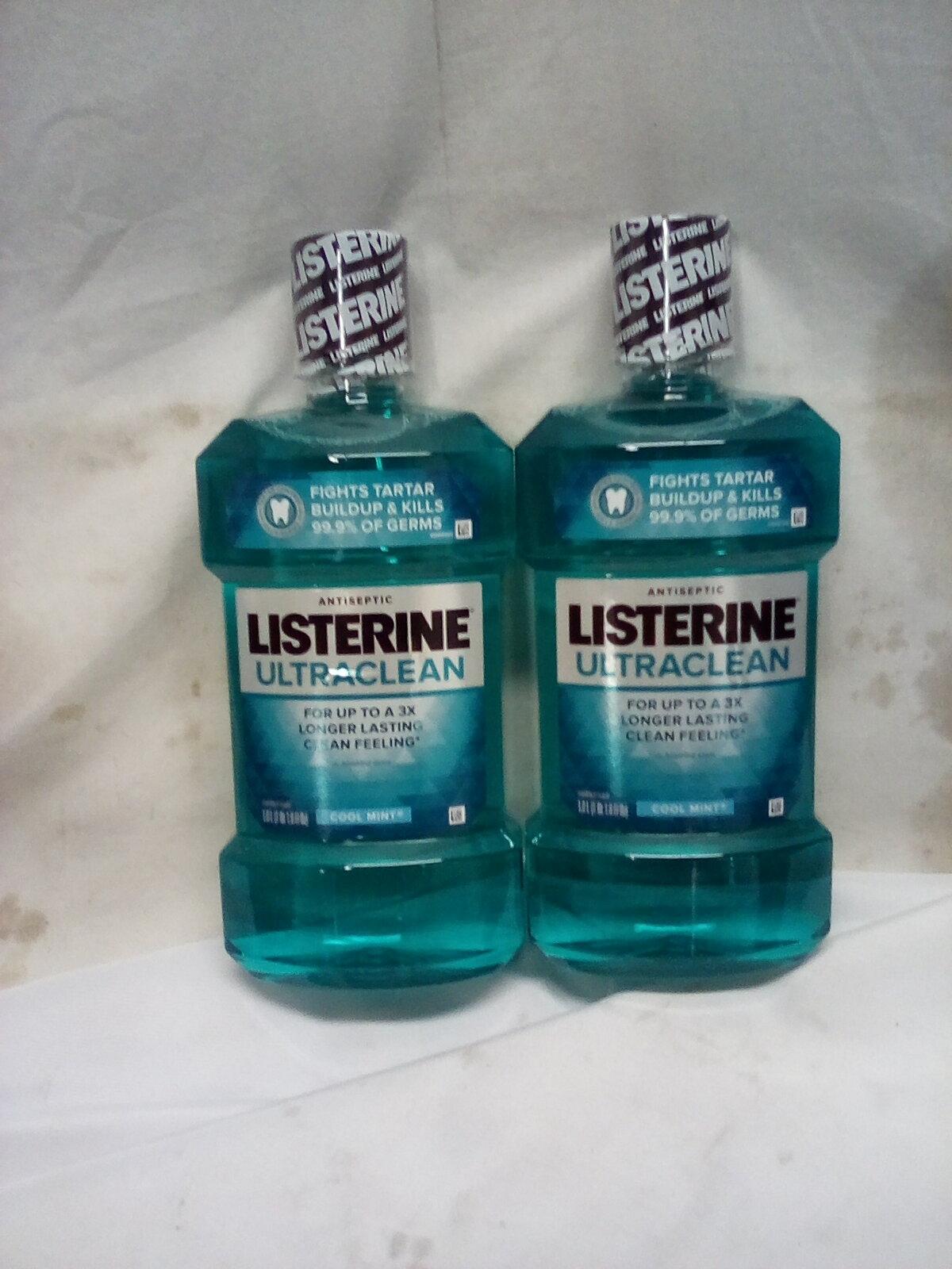 Qty 2 Listerine Ultraclean Mouth Wash 1lt