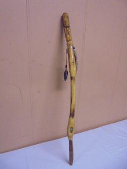 Carved Wood Walking Stick