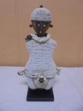 Handmade Woode Namji Doll w/ Shells