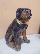 Vintage Large Chalk Dog Bank