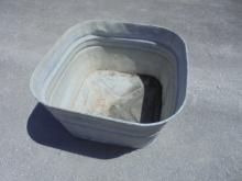Square Galvinized Metal Wash Tub