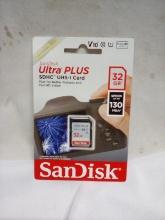 Sandisk Ultra Plus SDHC UHS-1 Card. 32 GB