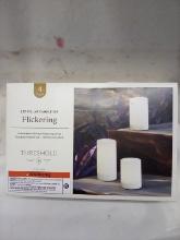 Threshold 4 piece Flickering LED candle set