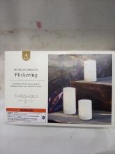 Threshold 4 piece Flickering LED candle set