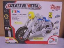 Creative Metal Stem Motorcycle Building Set