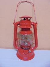 Red Metal Barn Lantern