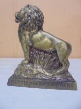 Vintage Banturico Corp Chicago, USA Harris Trust and Savings Metal Lion Bank