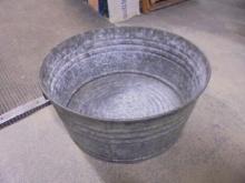 Round Galvinized Metal Tub