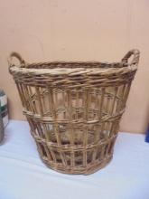 Large Vintage Wicker Basket