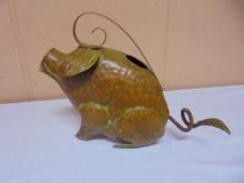 Metal Pig Watering Can