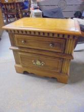 Beautiful Oak 2 Drawer Night Stand