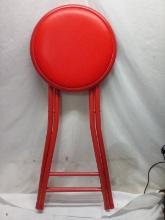 Red Folding Stool.