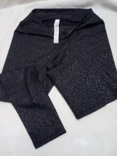 Leopard style black legging XL