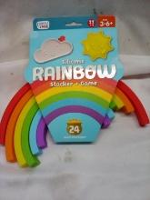 Silicone rainbow stacker game