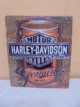 Harley Davidson Oil Can Label Metal Sign