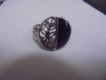 Ladies Sterling Silver Ring w/ Stone
