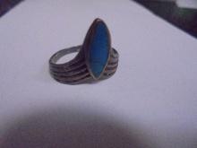 Ladies Sterling Silver Ring w/ Turquoise
