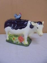 Ceramic Cow and Chicken Cookie Jar