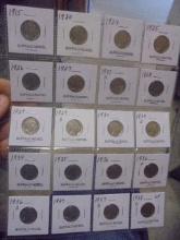 Group of (20) Assprted Date Buffalo Nickels