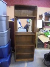 6ft Solid Wood Bookcase