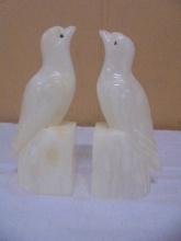 Set of 2 Onyx Bird Figurines