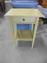 Solid Wood Painted Side Table w/ Drawer