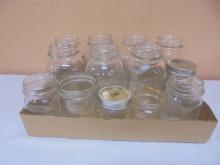 Group of 13 Glass Clanning Jars