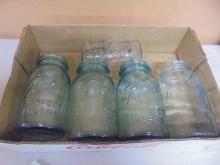 Group of 5 Vintage Glass Canning Jars
