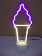 Neon Ice Crean Cone Light