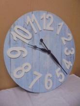 Large Round Wooden Ttrans Atlantic Wall Clock