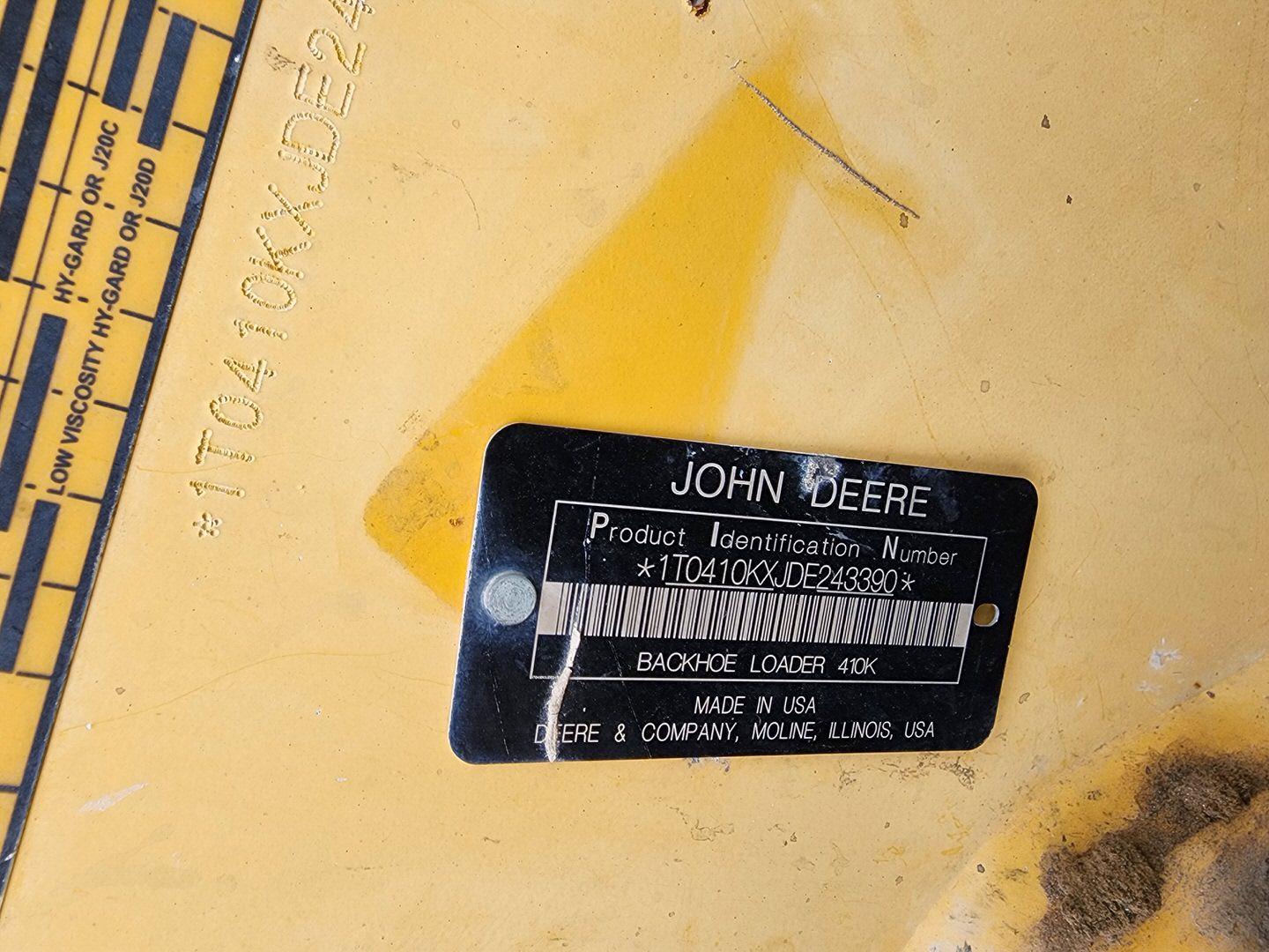 2013 John Deere 410K Loader