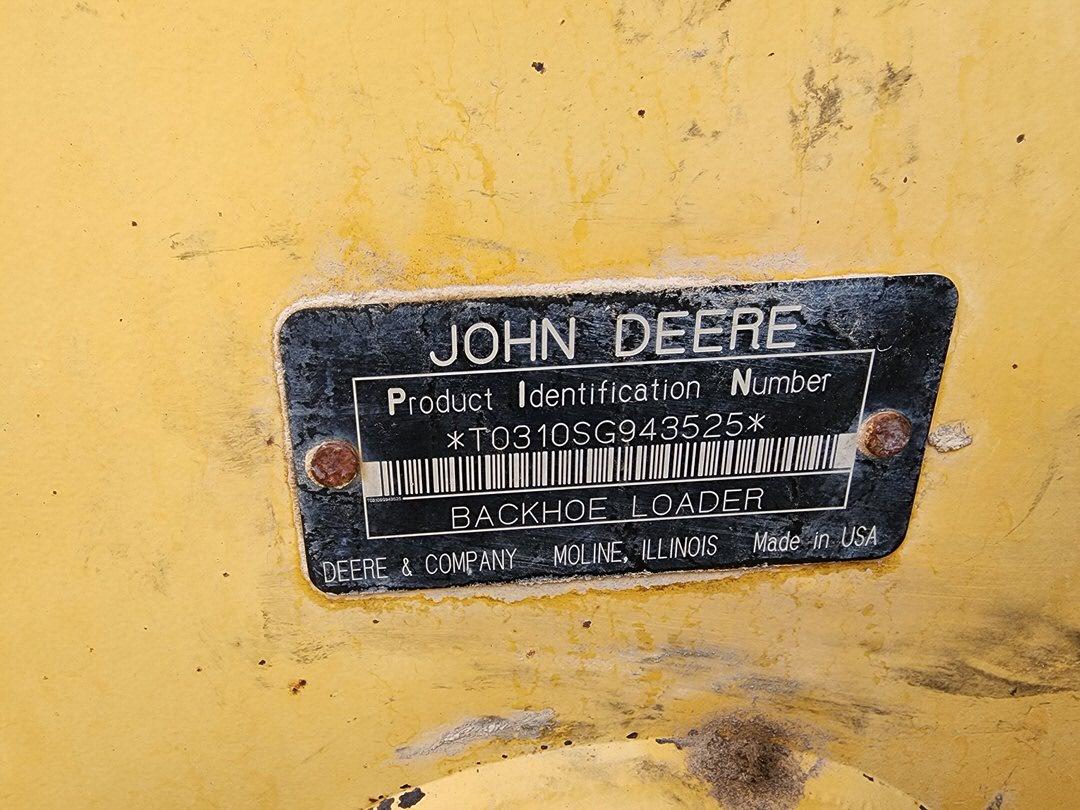 2005 John Deere 310SG Backhoe Loader W/ 1.25 cu/yd Bucket; Pin: T0310SG943525; H