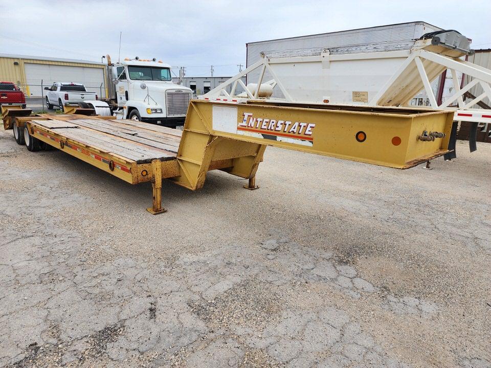 Interstate  Lowboy Trailer 18'L Bed x 8'W (28'L Overall As Shown In Pics) T