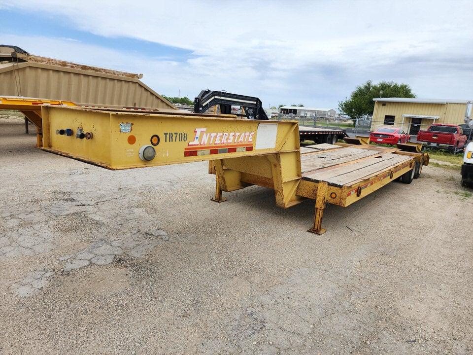 Interstate  Lowboy Trailer 18'L Bed x 8'W (28'L Overall As Shown In Pics) T