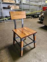 Wooden Dining Chairs with Metal Frame