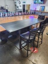 72 in. x 30 in. Dark Wood High Top Table