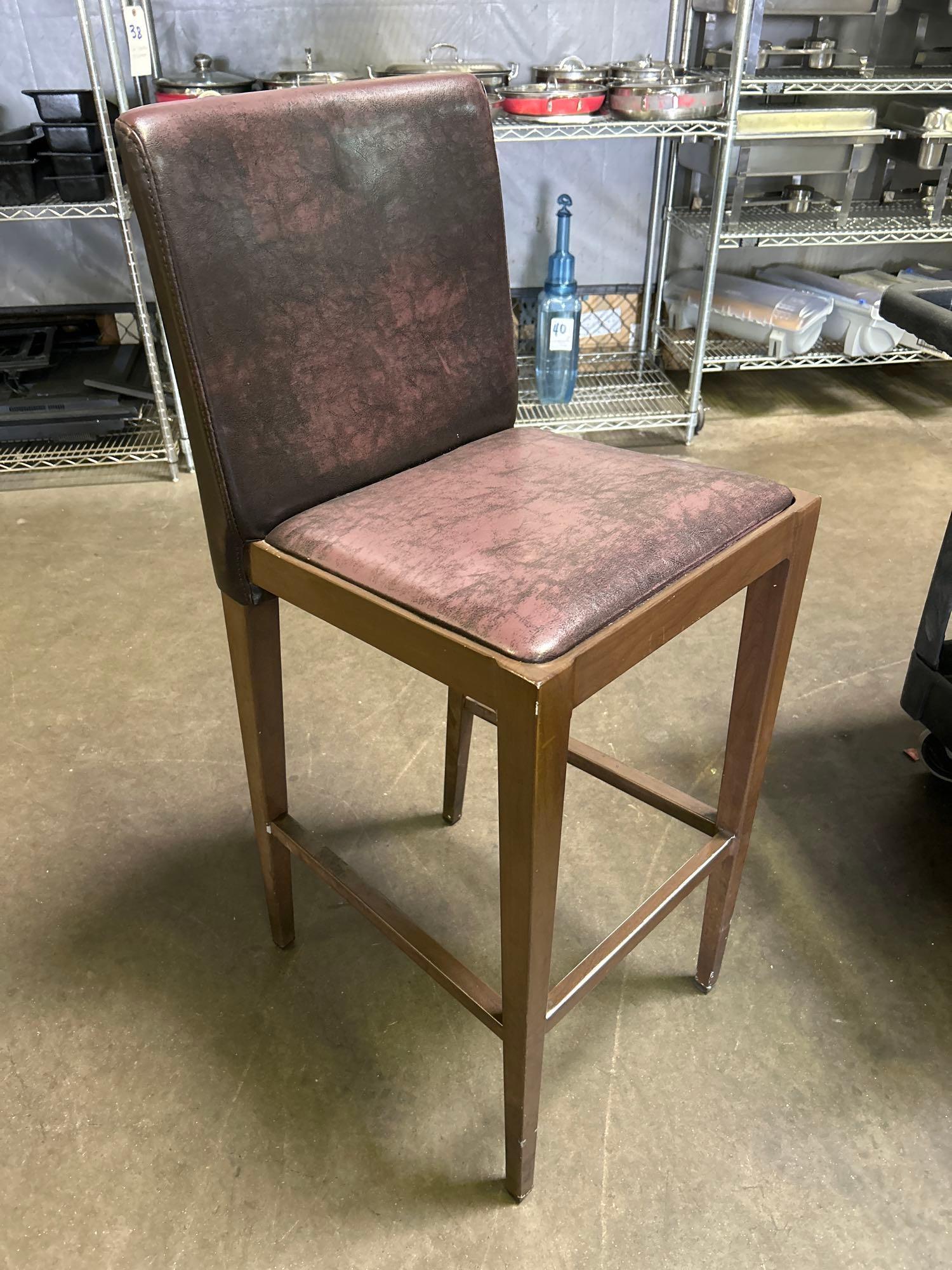 Faux Leather Bar Stools