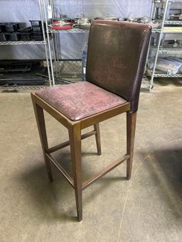 Faux Leather Bar Stools