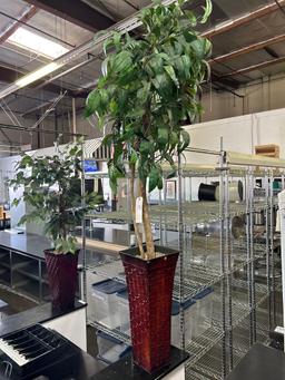 Lot - 2 Decorative Artificial Trees