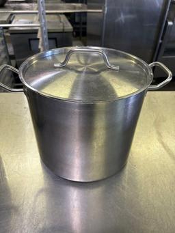 Lot of 3 Assorted Size Stainless Steel Stock Pots