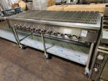 New Jade Range 72 in. Gas Charbroiler with Stainless Steel Base on Casters