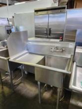 ACE 39 in. Stainless Steel Prep Sink with Splash Guards